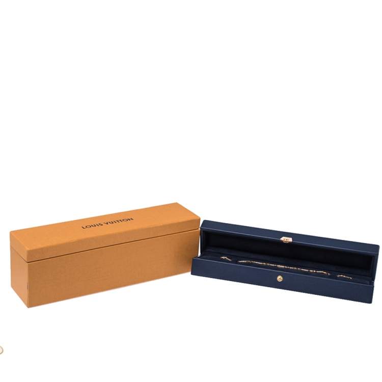 Pre Owned Louis Vuitton Idylle Blossom Monogram Diamond 18K Yellow Gold Station Bracelet