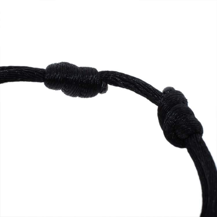 Pre Owned Louis Vuitton Empreinte Black Cord 18K Yellow Gold Lace Bracelet