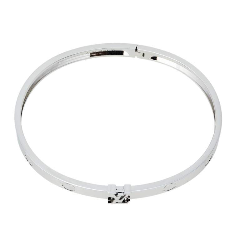 Pre Owned Louis Vuitton Empreinte 18K White gold Bangle 18