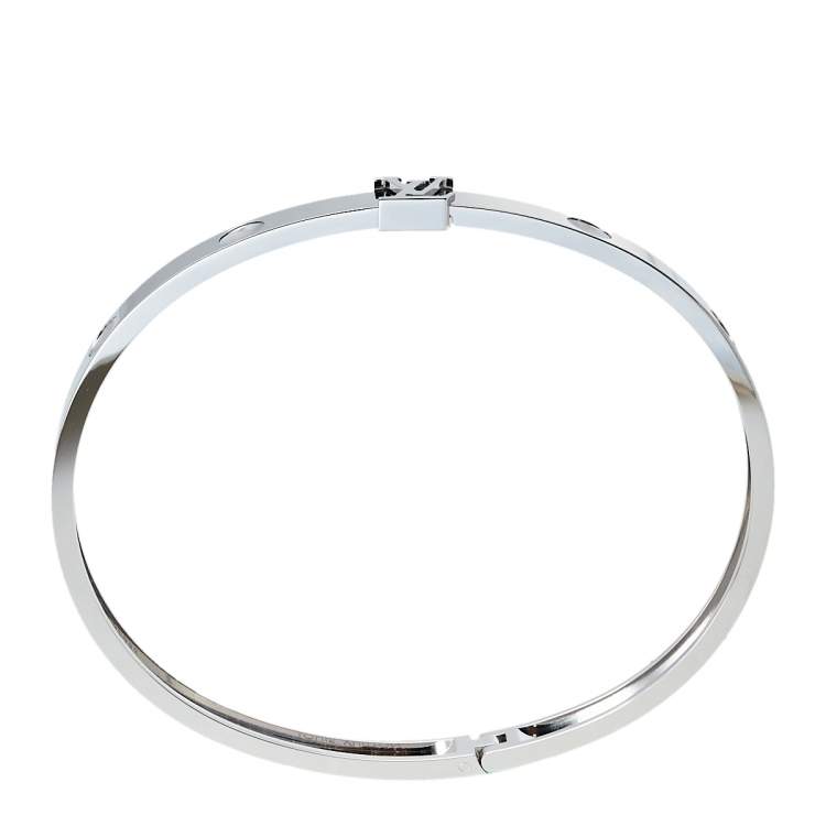 Pre Owned Louis Vuitton Empreinte 18K White gold Bangle 18