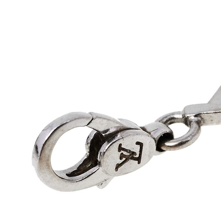 Pre Owned Louis Vuitton Initiales 18K White Gold LV Charm