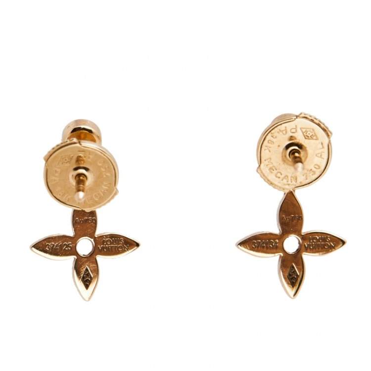 Pre Owned  Louis Vuitton Idylle Blossom Diamond 18K Rose Gold 2 Single Earrings