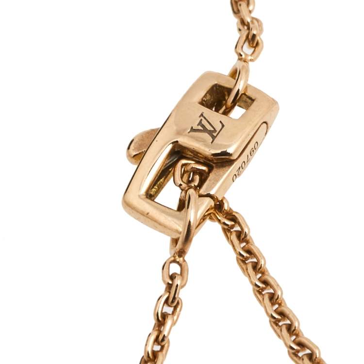 Pre Owned  Louis Vuitton Idylle Blossom Diamond 18K Rose Gold Pendant Necklace