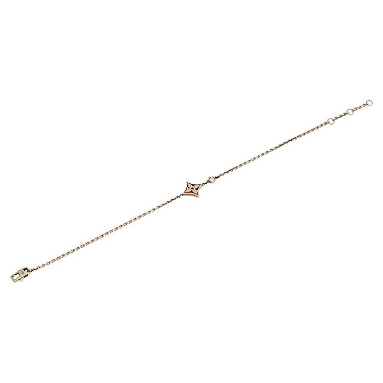 IDYLLE BLOSSOM MONOGRAM BRACELET, YELLOW GOLD AND DIAMONDS