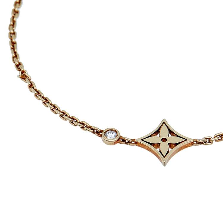 Pre Owned Louis Vuitton Idylle Blossom Diamond 18K Yellow Gold Bracelet