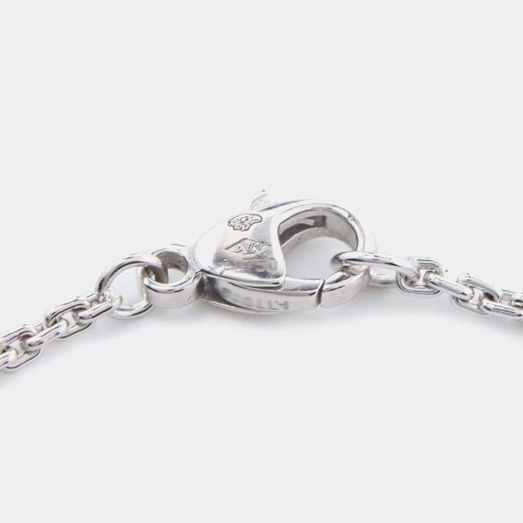 Pre Owned Louis Vuitton Idylle Blossom Diamiond 18k White Gold Bracelet