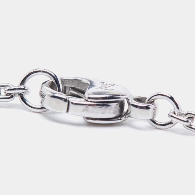 Pre Owned Louis Vuitton Idylle Blossom Diamiond 18k White Gold Bracelet