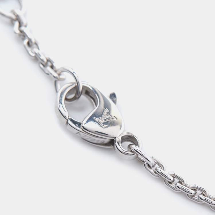 Pre Owned Louis Vuitton Idylle Blossom Diamiond 18k White Gold Bracelet