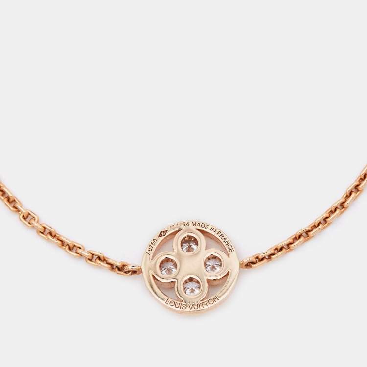 Pre Owned Louis Vuitton Blossom BB Diamond 18K Rose Gold Bracelet