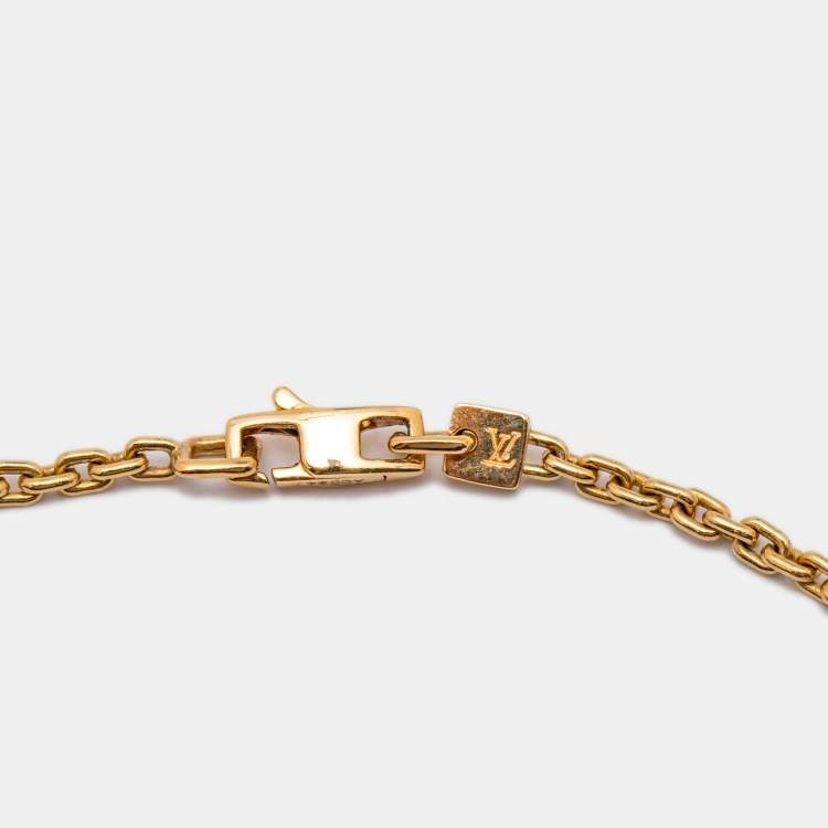 Pre Owned Louis Vuitton Evil Eye Multi Gemstone 18k Yellow Gold Pendant Necklace