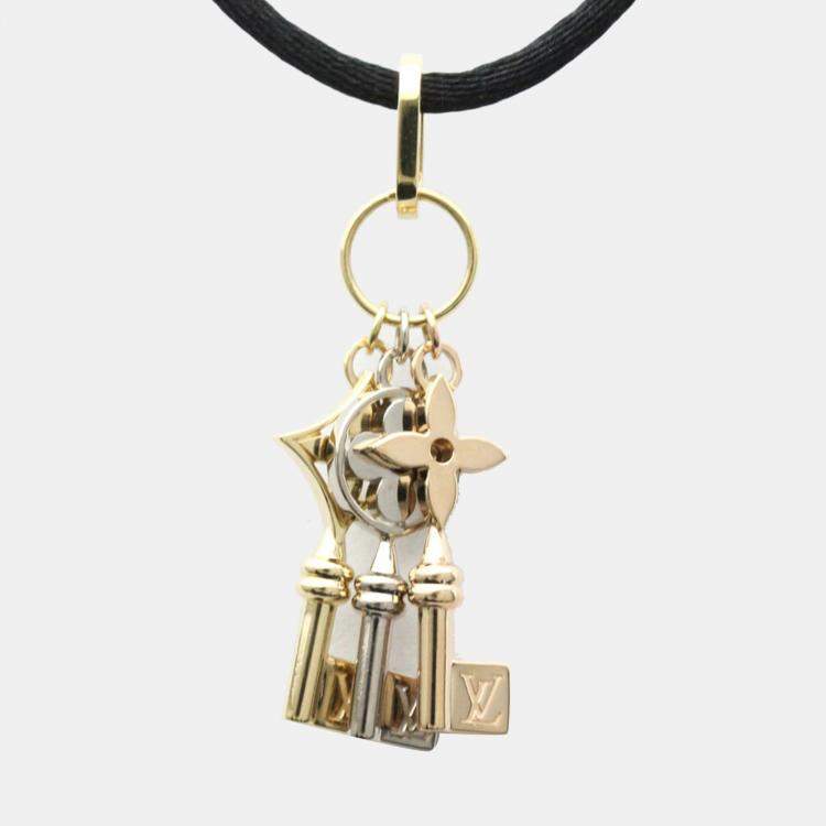 Pre Owned Louis Vuitton Multi-Color Gold Idylle Blossom Keys Pendant Necklace