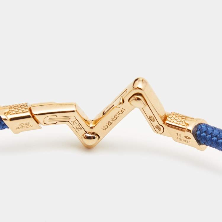 Pre Owned Louis Vuitton LV Volt Upside Down Play 18k Rose Gold Large Model Cord Bracelet