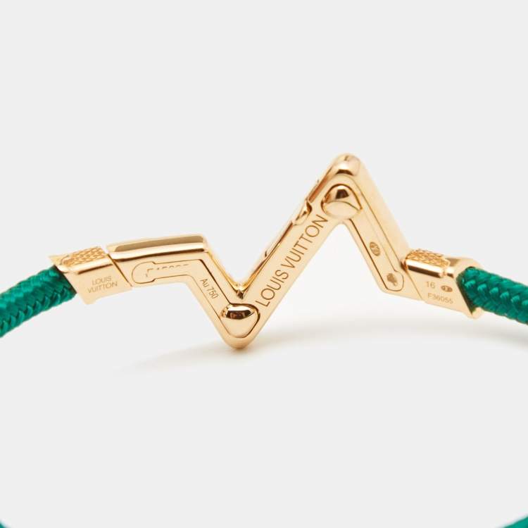 Pre Owned Louis Vuitton LV Volt Upside Down Play 18k Rose Gold Large Model Cord Bracelet Bracelets