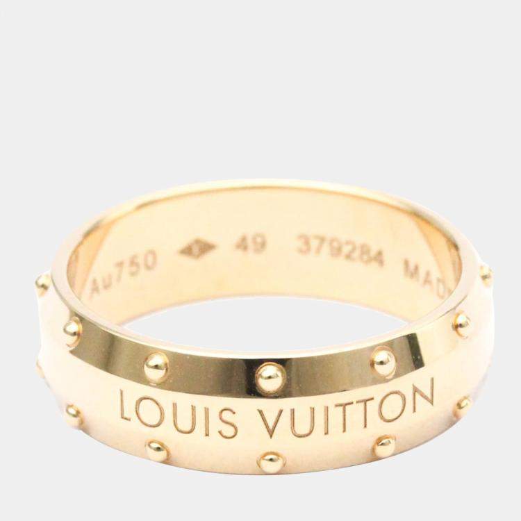 Louis Vuitton Nanogram Ring Size M Pink Gold and Silver LV -  Israel