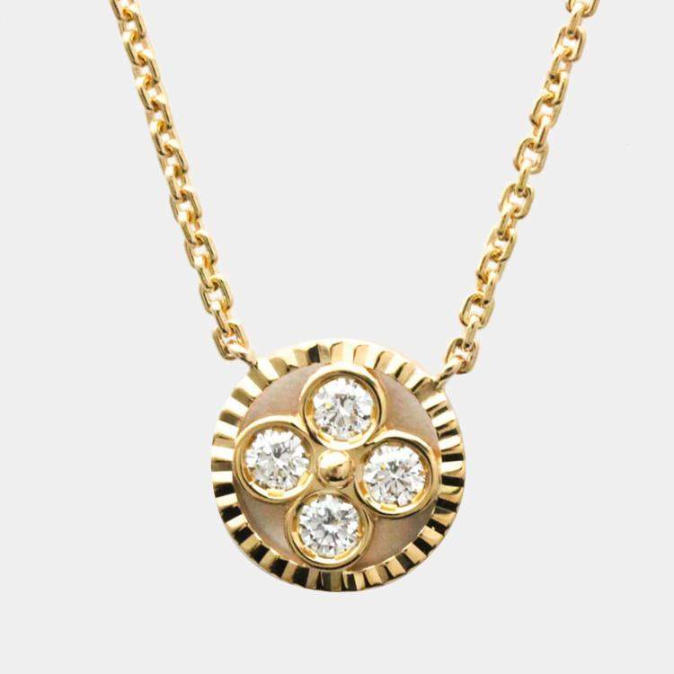 Louis Vuitton White Gold And Diamond Blossom Pendant Necklace