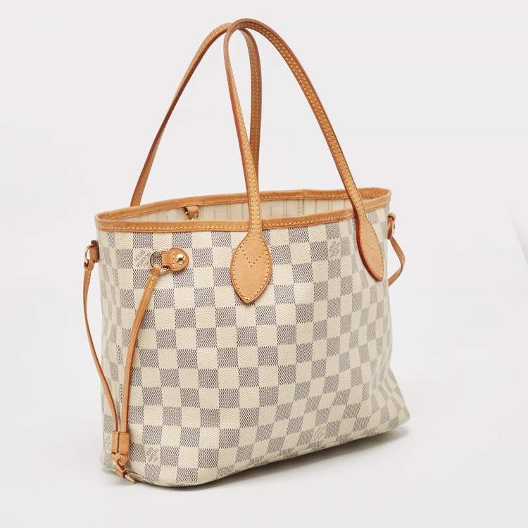 Pre Owned Louis Vuitton Damier Azur Canvas Neverfull PM Bag