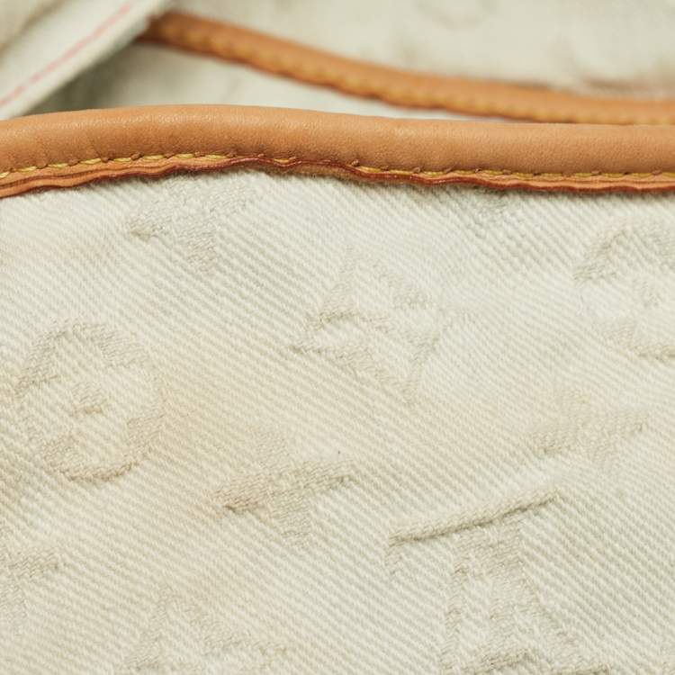 Pre Owned Louis Vuitton Blue Washed Denim Monogram Limited Edition Sunshine Bag