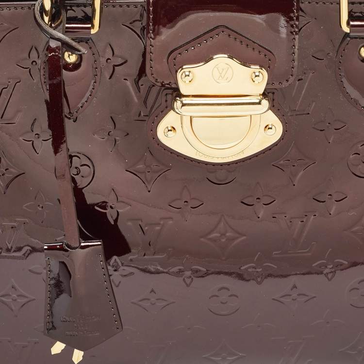Pre Owned Louis Vuitton Amarante Monogram Vernis Melrose Avenue Bag