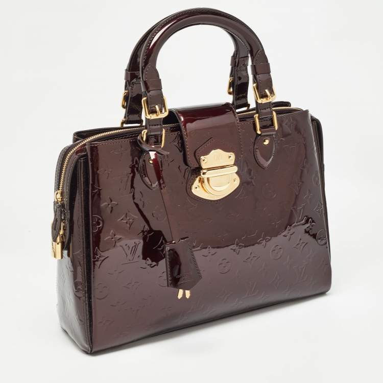 Pre Owned Louis Vuitton Amarante Monogram Vernis Melrose Avenue Bag