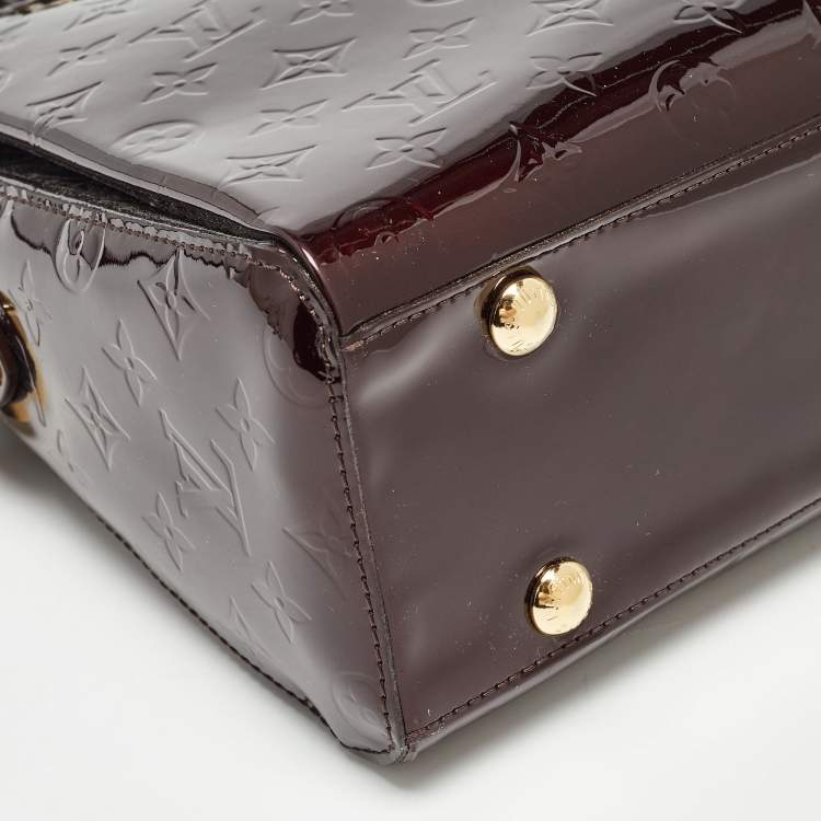 Pre Owned Louis Vuitton Amarante Monogram Vernis Melrose Avenue Bag