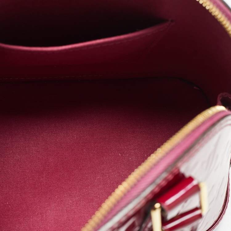Pre Owned Louis Vuitton Magenta Monogram Vernis Alma BB Bag