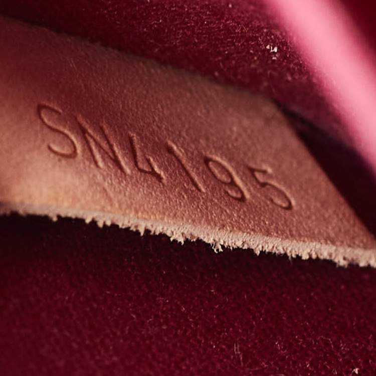 Pre Owned Louis Vuitton Magenta Monogram Vernis Alma BB Bag