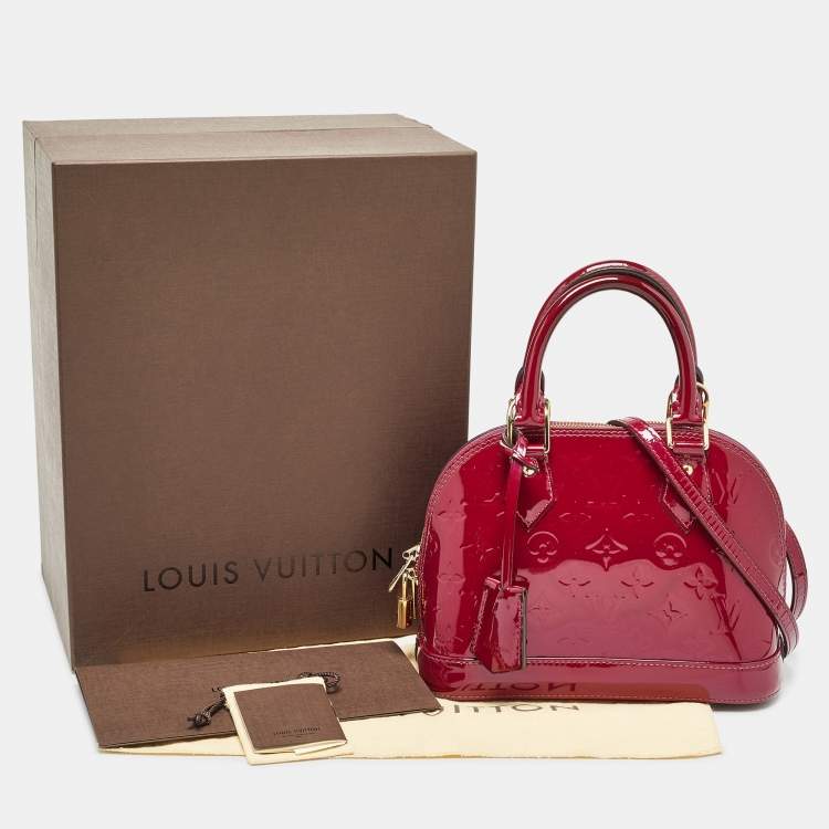 Pre Owned Louis Vuitton Magenta Monogram Vernis Alma BB Bag