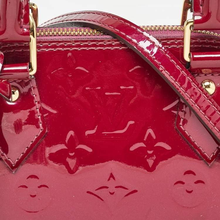 Pre Owned Louis Vuitton Magenta Monogram Vernis Alma BB Bag