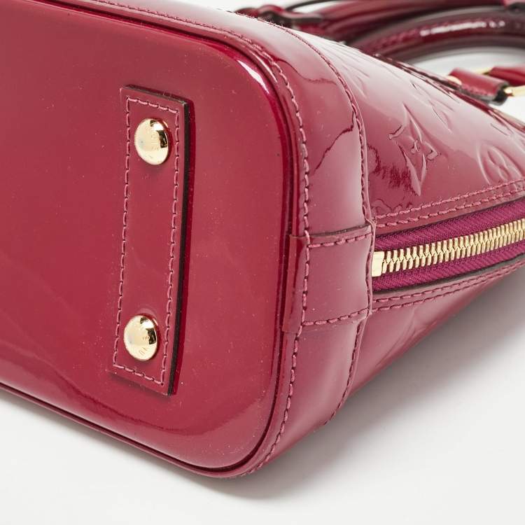 Pre Owned Louis Vuitton Magenta Monogram Vernis Alma BB Bag