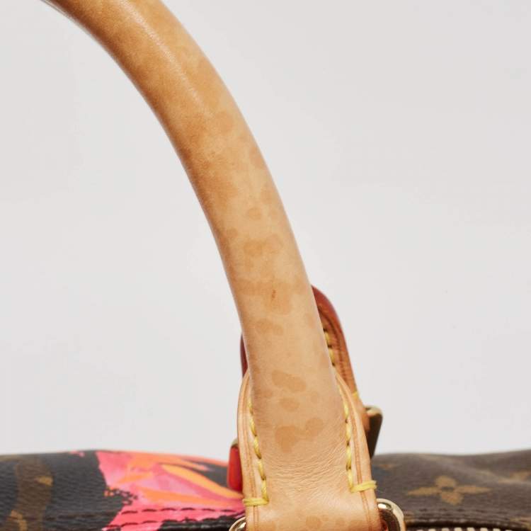 Pre Owned Louis Vuitton Monogram Roses Canvas Keepall 50 Bag