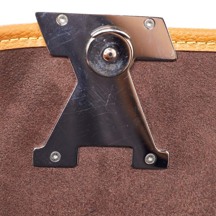Pre Owned Louis Vuitton Honey Gold Epi Leather Buci Bag