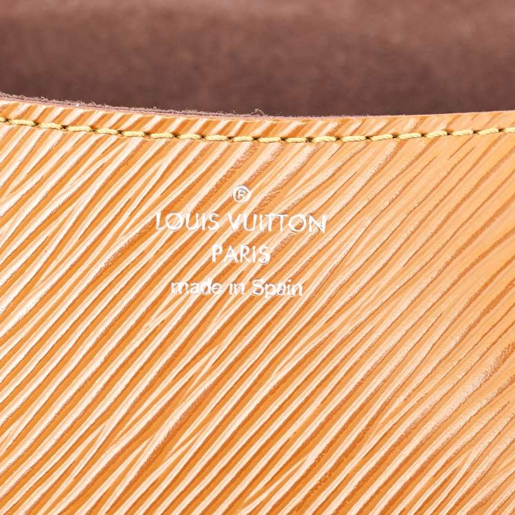 Pre Owned Louis Vuitton Honey Gold Epi Leather Buci Bag