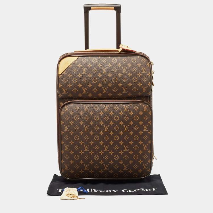Pre Owned Louis Vuitton Monogram Canvas Business Pegase 55 Luggage