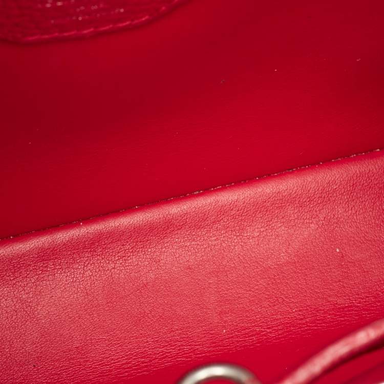 Pre Owned Louis Vuitton Red Taurillon Leather Capucines BB Bag