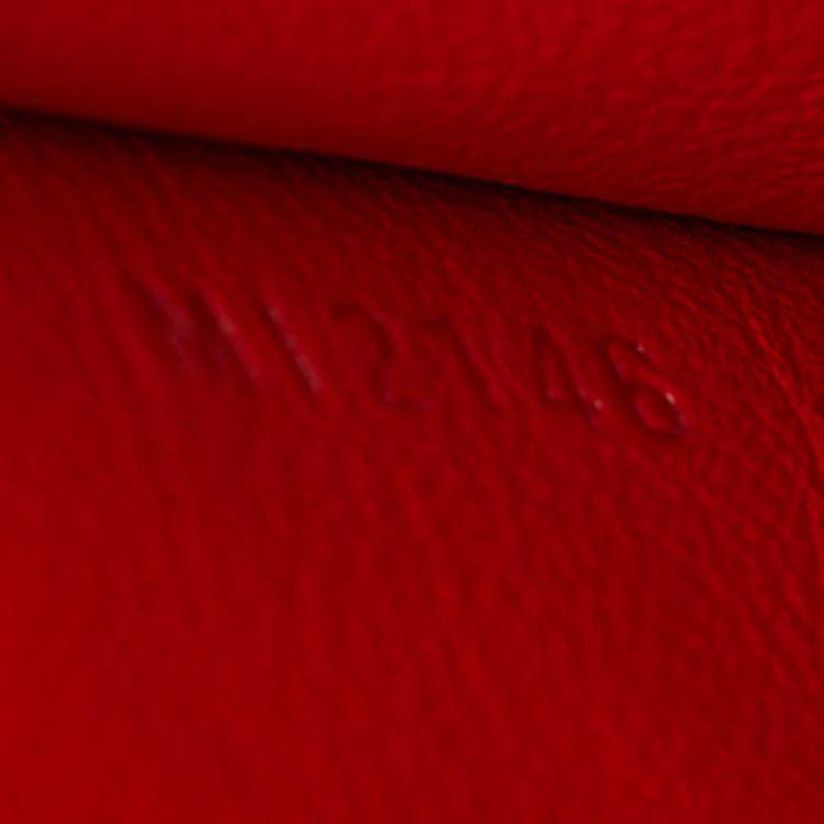 Pre Owned Louis Vuitton Red Taurillon Leather Capucines BB Bag
