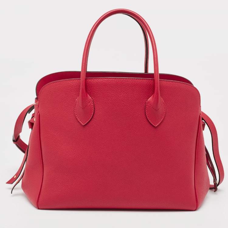Pre Owned Louis Vuitton Red Leather Milla MM Bag