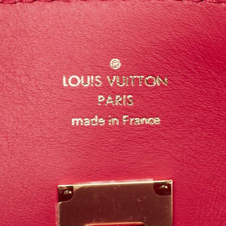 Pre Owned Louis Vuitton Red Leather Milla MM Bag