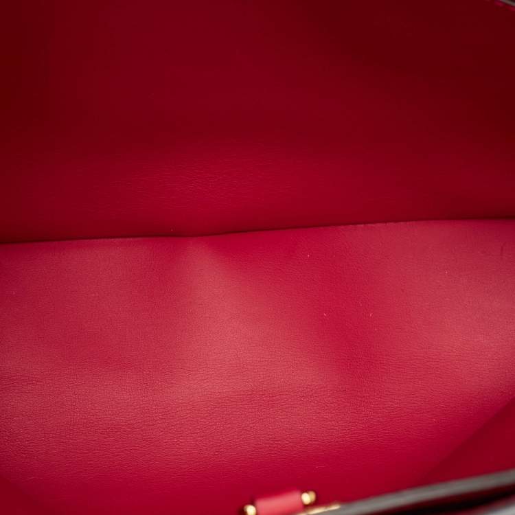 Pre Owned Louis Vuitton Red Leather Milla MM Bag