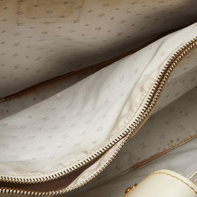 Pre Owned Louis Vuitton White Suhali Leather Le Fabuleux Bag