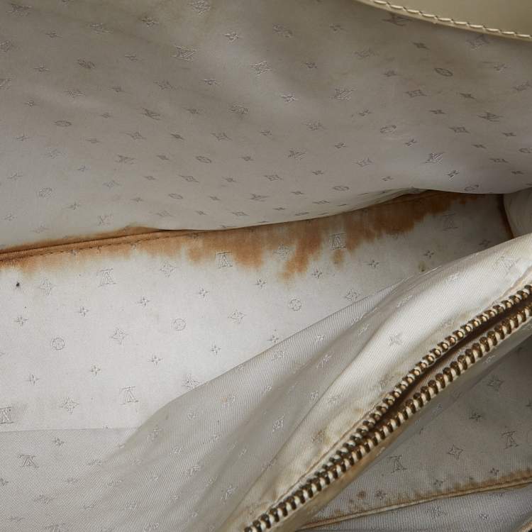 Pre Owned Louis Vuitton White Suhali Leather Le Fabuleux Bag