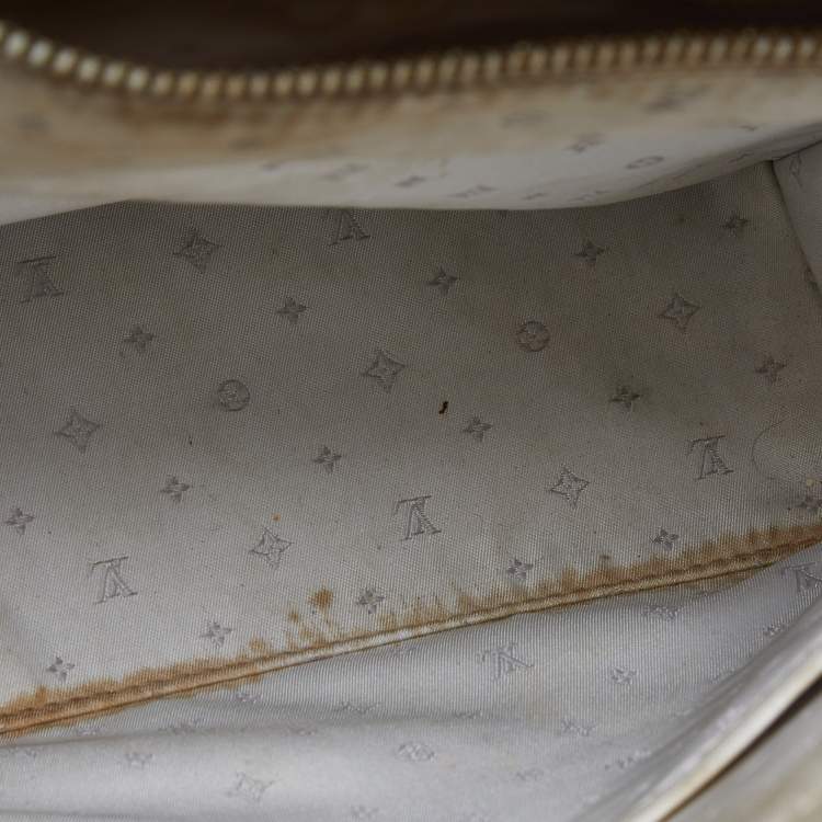 Pre Owned Louis Vuitton White Suhali Leather Le Fabuleux Bag