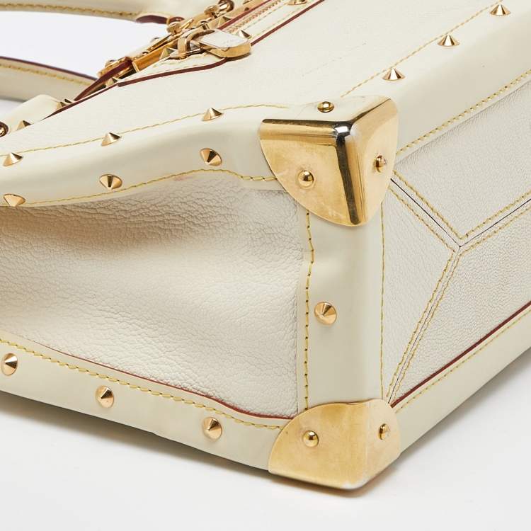 Pre Owned Louis Vuitton White Suhali Leather Le Fabuleux Bag