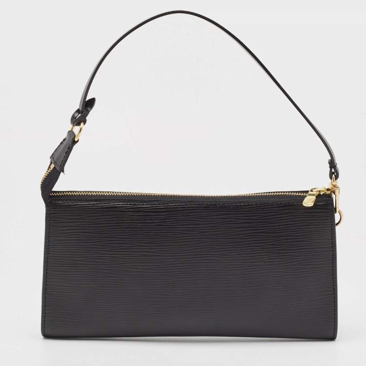 Pre Owned Louis Vuitton Black Epi Leather Pochette Accessories