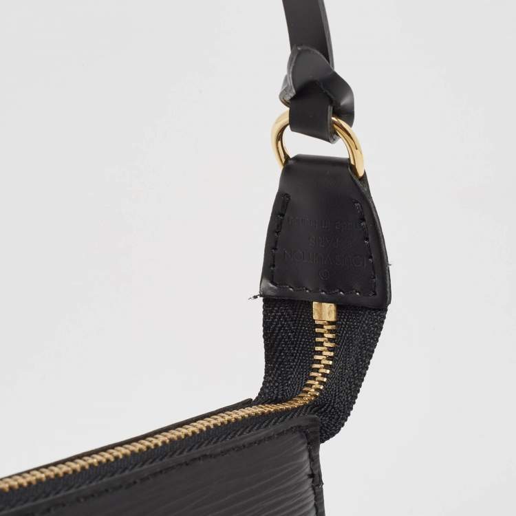 Pre Owned Louis Vuitton Black Epi Leather Pochette Accessories