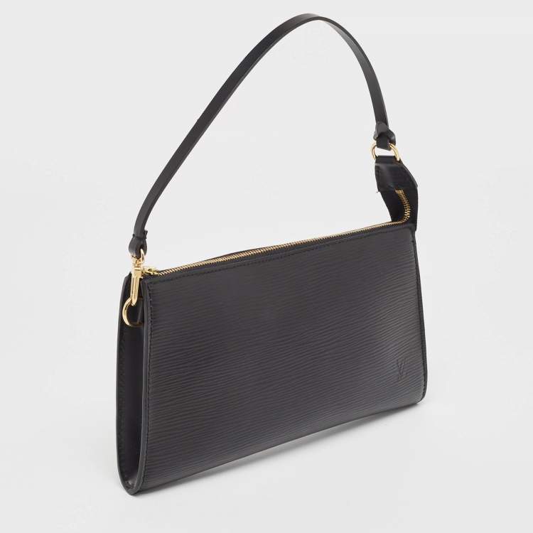 Pre Owned Louis Vuitton Black Epi Leather Pochette Accessories