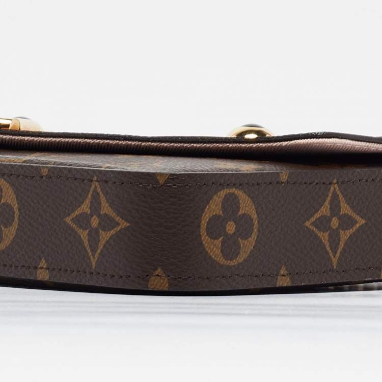Pre Owned Louis Vuitton Rose Ballerine Monogram Pochette Felicie Valentine Dog