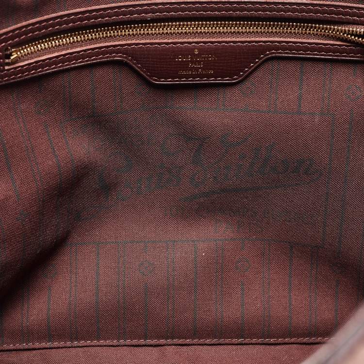 Pre Owned Louis Vuitton Sepia Monogram Idylle Neverfull MM Bag