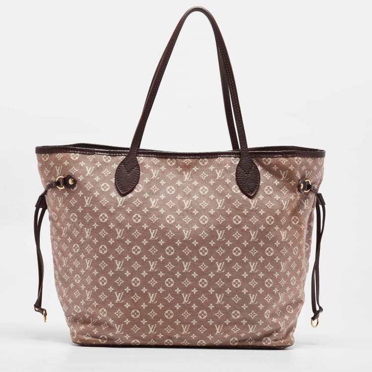 Pre Owned Louis Vuitton Sepia Monogram Idylle Neverfull MM Bag
