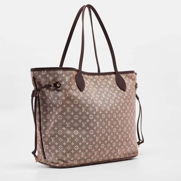 Pre Owned Louis Vuitton Sepia Monogram Idylle Neverfull MM Bag