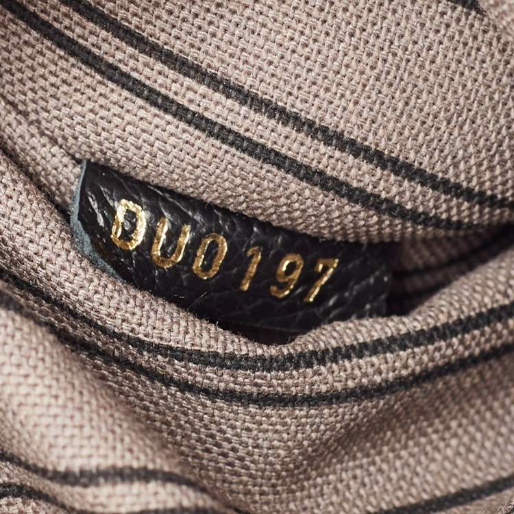 Pre Owned Louis Vuitton Black Monogram Empreinte Leather Pochette Metis Bag